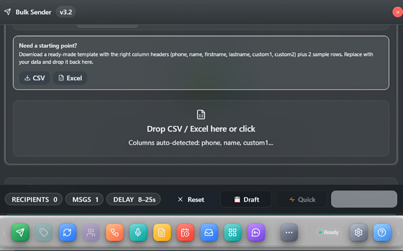 CSV / Excel import